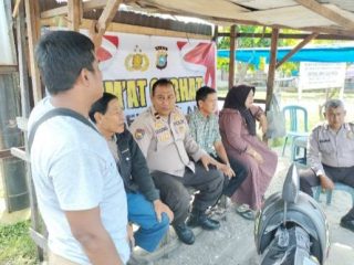 Polsek Tualang Giat Program Jumat Curhat Sebagai Wadah Aspirasi Dan Solusi Kamtibmas