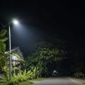 Aktivitas Malam Warga Ganting Damai Kembali Aman Usai Dishub Kampar Rampungkan Perbaikan LPJU